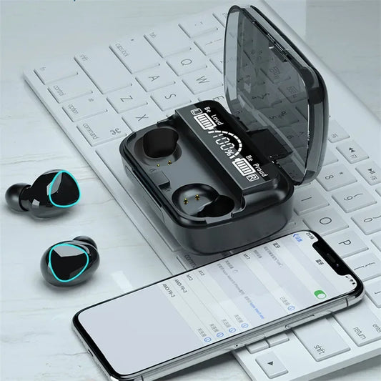 TWS Wireless Earbuds With Charging Case – Deep Bass Sound