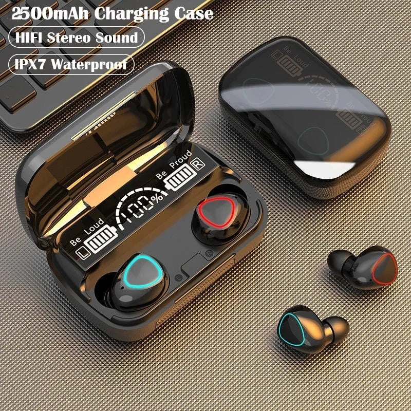 TWS Wireless Earbuds With Charging Case – Deep Bass Sound